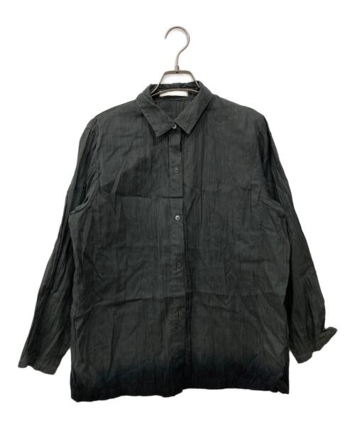 evam eva（エヴァムエヴァ）evam eva (エヴァムエヴァ) リネングラデーションシャツ グレー サイズ:Mの古着・服飾アイテム