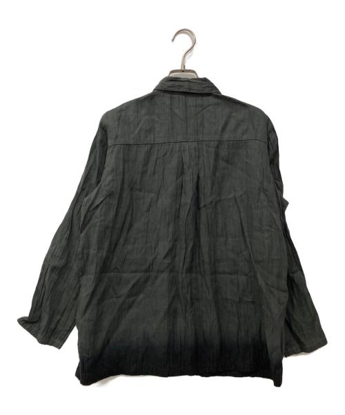 evam eva（エヴァムエヴァ）evam eva (エヴァムエヴァ) リネングラデーションシャツ グレー サイズ:Mの古着・服飾アイテム