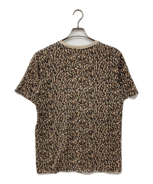 Saint Laurent Paris（サンローランパリ）Saint Laurent Paris (サンローランパリ) ダメージ加工 レオパードTシャツ ベージュ サイズ:Sの古着・服飾アイテム