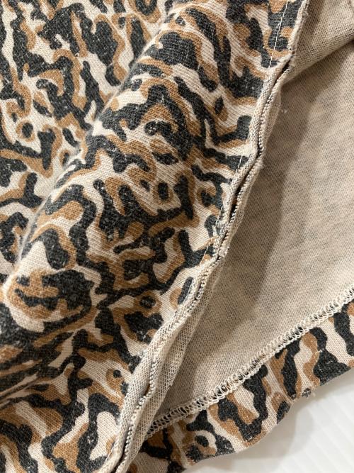 Saint Laurent Paris（サンローランパリ）Saint Laurent Paris (サンローランパリ) ダメージ加工 レオパードTシャツ ベージュ サイズ:Sの古着・服飾アイテム