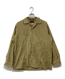 BEAMS PLUS（ビームスプラス）の古着「Open Collar 80/2 Madrasシャツ」｜カーキ