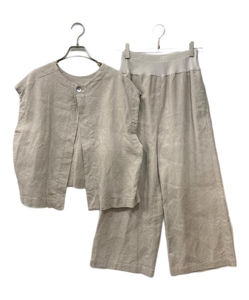 BEARDSLEY（ビアズリー）BEARDSLEY (ビアズリー) リネンセットアップ グレー サイズ:Freeの古着・服飾アイテム