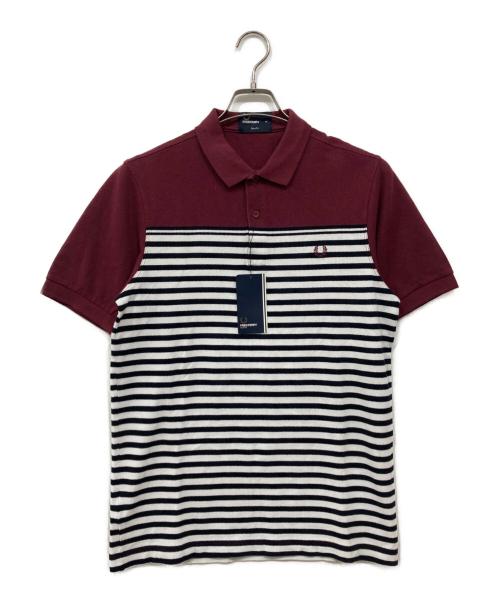 FRED PERRY（フレッドペリー）FRED PERRY (フレッドペリー) ポロシャツ ボルドー×ホワイト サイズ:M 未使用品の古着・服飾アイテム