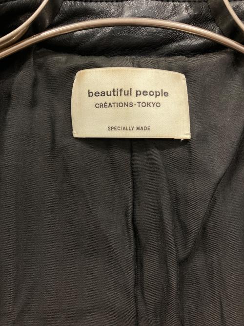 beautiful people（ビューティフルピープル）beautiful people (ビューティフルピープル) ダブルライダースジャケット ブラック サイズ:130の古着・服飾アイテム