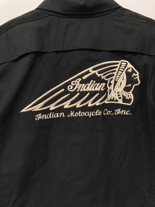 INDIAN MOTORCYCLE（インディアンモーターサイクル）INDIAN MOTORCYCLE (インディアンモーターサイクル) 刺繍ジャケット ブラック サイズ:LLWの古着・服飾アイテム