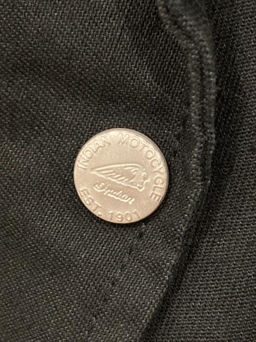 INDIAN MOTORCYCLE（インディアンモーターサイクル）INDIAN MOTORCYCLE (インディアンモーターサイクル) 刺繍ジャケット ブラック サイズ:LLWの古着・服飾アイテム