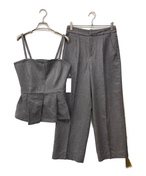 any Sis（エニィスィス）any SiS (エニィスィス) ビスチェ & ワイドパンツ セット グレー サイズ:4の古着・服飾アイテム