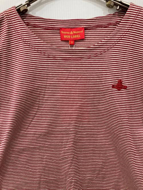 Vivienne Westwood RED LABEL（ヴィヴィアンウエストウッドレッドレーベル）Vivienne Westwood RED LABEL (ヴィヴィアンウエストウッドレッドレーベル) ボーダーカットソー ホワイト×レッド サイズ:Sの古着・服飾アイテム