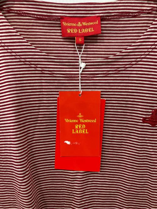 Vivienne Westwood RED LABEL（ヴィヴィアンウエストウッドレッドレーベル）Vivienne Westwood RED LABEL (ヴィヴィアンウエストウッドレッドレーベル) ボーダーカットソー ホワイト×レッド サイズ:Sの古着・服飾アイテム