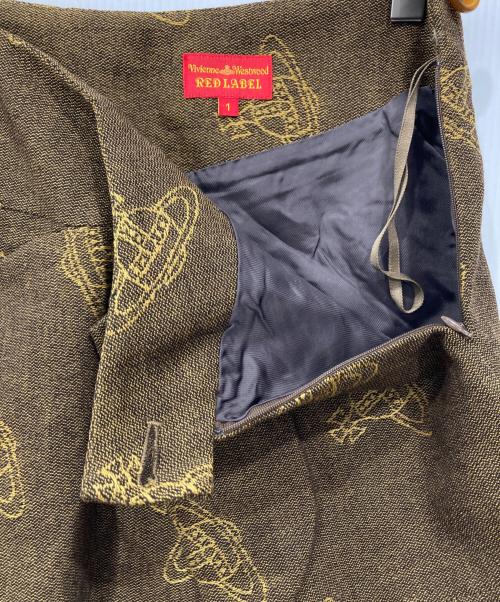 Vivienne Westwood RED LABEL（ヴィヴィアンウエストウッドレッドレーベル）Vivienne Westwood RED LABEL (ヴィヴィアンウエストウッドレッドレーベル) オーブ柄変形スカート ベージュ サイズ:1の古着・服飾アイテム