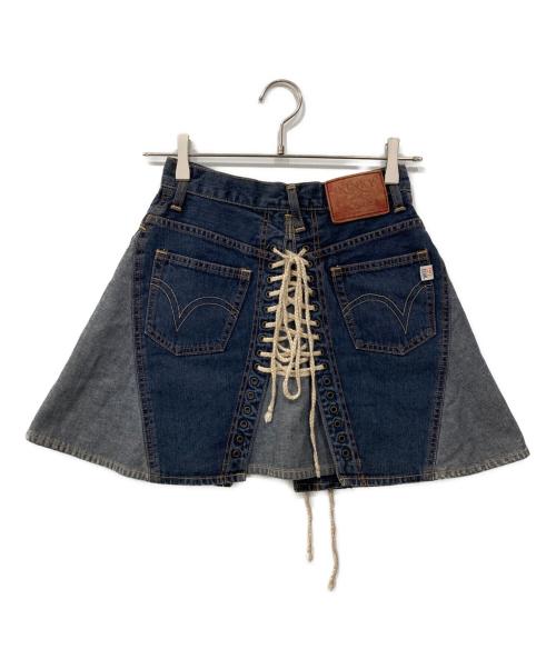 Hysteric Glamour（ヒステリックグラマー）Hysteric Glamour (ヒステリックグラマー) レースアップデニムミニスカート インディゴ サイズ:Freeの古着・服飾アイテム