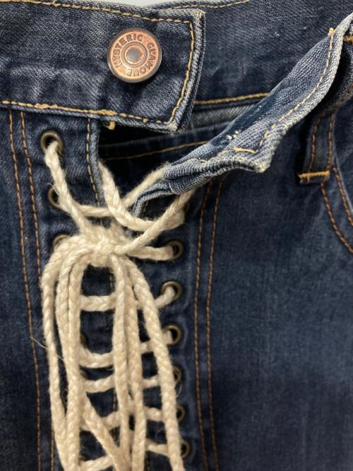 Hysteric Glamour（ヒステリックグラマー）Hysteric Glamour (ヒステリックグラマー) レースアップデニムミニスカート インディゴ サイズ:Freeの古着・服飾アイテム