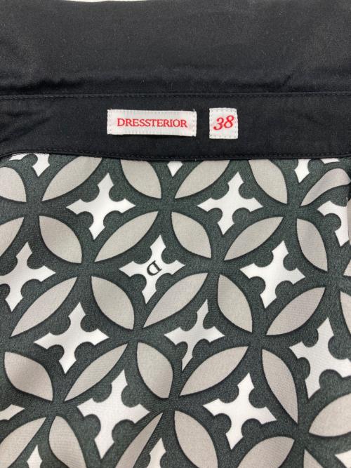 DRESSTERIOR（ドレステリア）DRESSTERIOR (ドレステリア) オーバーラップサークルシャツ ブラック×ホワイト サイズ:38の古着・服飾アイテム