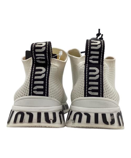 MIU MIU（ミュウミュウ）MIU MIU (ミュウミュウ) メッシュ ソックス スニーカー ホワイト サイズ:37.5の古着・服飾アイテム