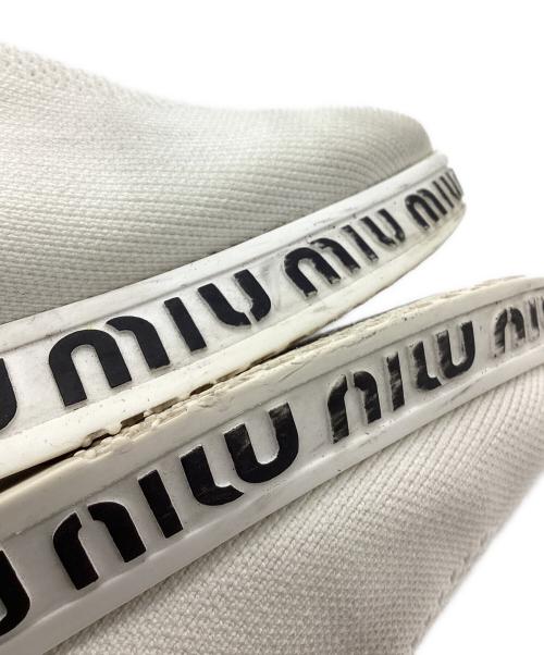 MIU MIU（ミュウミュウ）MIU MIU (ミュウミュウ) メッシュ ソックス スニーカー ホワイト サイズ:37.5の古着・服飾アイテム