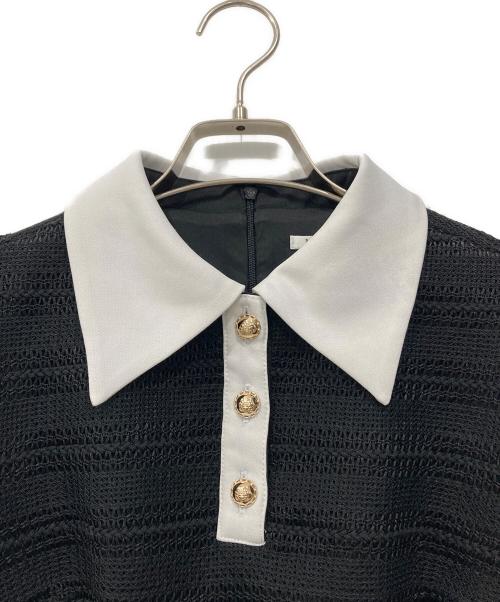 M ME EME（エムミーエメ）m me eme (エムミーエメ) 金釦シャツワンピース ブラック サイズ:Fの古着・服飾アイテム