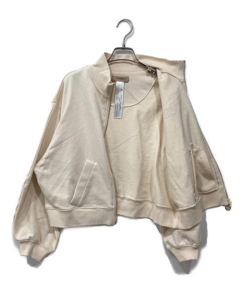 TWIN-SET（ツインセット）TWIN-SET (ツインセット) ジップブルゾン アイボリー サイズ:XSの古着・服飾アイテム