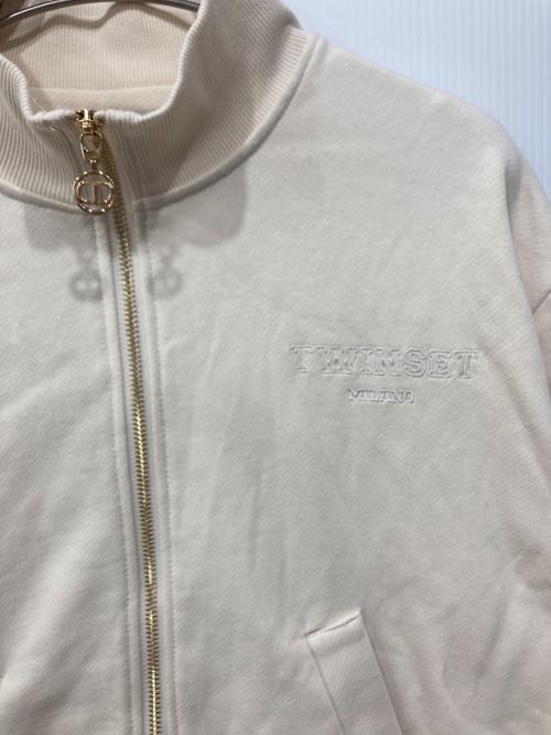 TWIN-SET（ツインセット）TWIN-SET (ツインセット) ジップブルゾン アイボリー サイズ:XSの古着・服飾アイテム