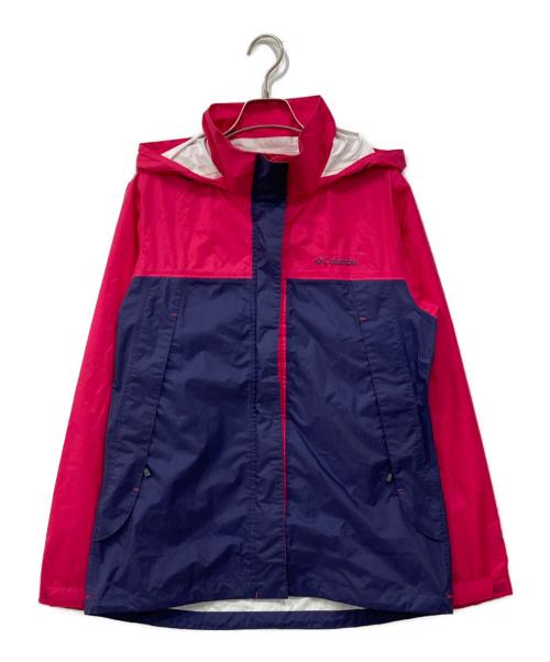 Columbia（コロンビア）Columbia (コロンビア) シンプソンサンクチュアリウィメンズレインスーツ ピンク×ネイビー サイズ:Lの古着・服飾アイテム