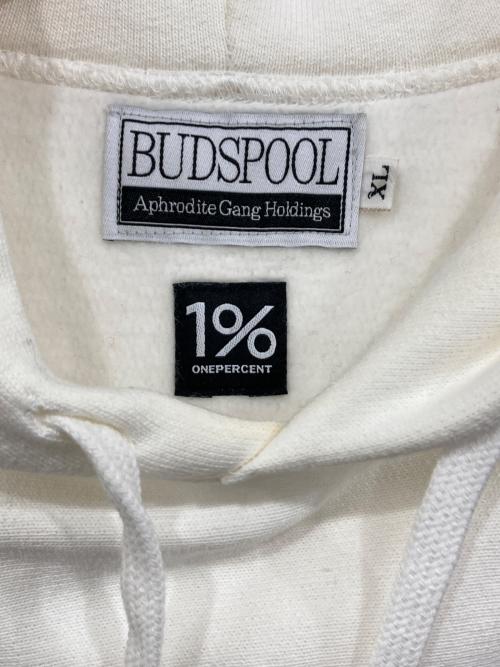 BUDSPOOL（バッズプール）BUDSPOOL (バッズプール) プルオーバーパーカー ホワイト サイズ:Lの古着・服飾アイテム