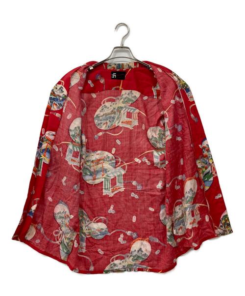 Swastika（スワスティカ）Swastika (スワスティカ) オープンカラーシャツ レッド サイズ:Lの古着・服飾アイテム