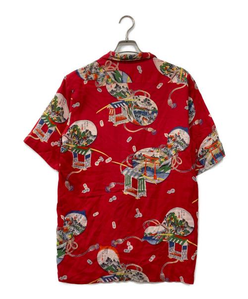 Swastika（スワスティカ）Swastika (スワスティカ) オープンカラーシャツ レッド サイズ:Lの古着・服飾アイテム