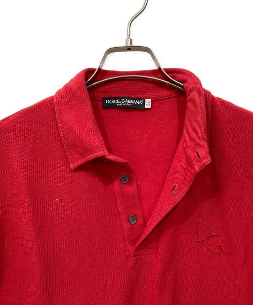 DOLCE & GABBANA（ドルチェ＆ガッバーナ）DOLCE & GABBANA (ドルチェ＆ガッバーナ) ポロシャツ レッド サイズ:52の古着・服飾アイテム