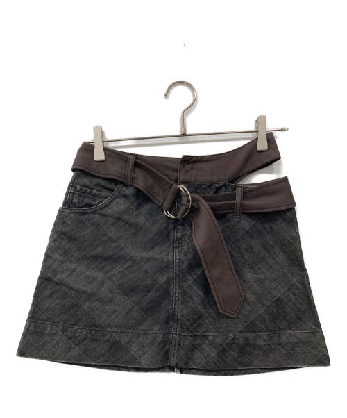 Vivienne Westwood RED LABEL（ヴィヴィアンウエストウッドレッドレーベル）Vivienne Westwood RED LABEL (ヴィヴィアンウエストウッドレッドレーベル) デニムミニスカート グレー×ブラウン サイズ:1の古着・服飾アイテム