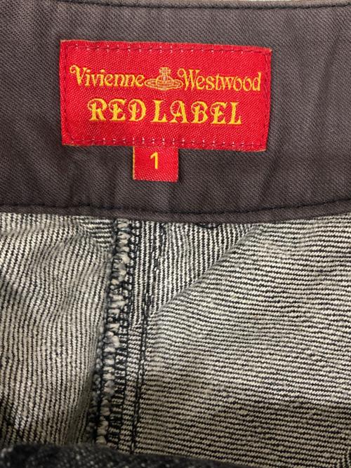 Vivienne Westwood RED LABEL（ヴィヴィアンウエストウッドレッドレーベル）Vivienne Westwood RED LABEL (ヴィヴィアンウエストウッドレッドレーベル) デニムミニスカート グレー×ブラウン サイズ:1の古着・服飾アイテム