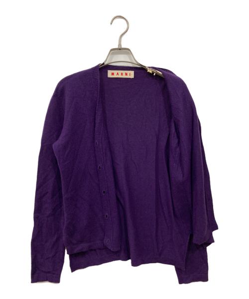 MARNI（マルニ）MARNI (マルニ) カシミヤニットカーディガン パープル サイズ:38の古着・服飾アイテム