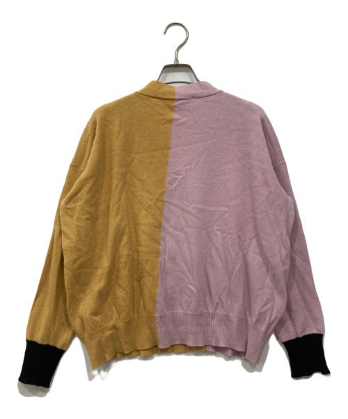 MARNI（マルニ）MARNI (マルニ) カシミヤカ混ニットーディガン イエロー×ピンク サイズ:36の古着・服飾アイテム