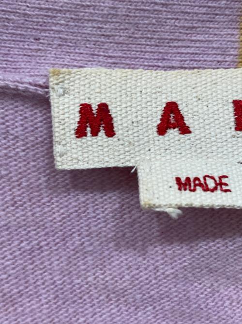 MARNI（マルニ）MARNI (マルニ) カシミヤカ混ニットーディガン イエロー×ピンク サイズ:36の古着・服飾アイテム