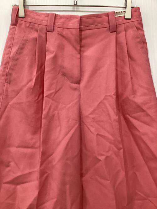 MARNI（マルニ）MARNI (マルニ) 2タックワイドクロップドパンツ ピンク サイズ:38の古着・服飾アイテム