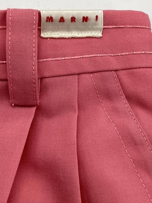 MARNI（マルニ）MARNI (マルニ) 2タックワイドクロップドパンツ ピンク サイズ:38の古着・服飾アイテム