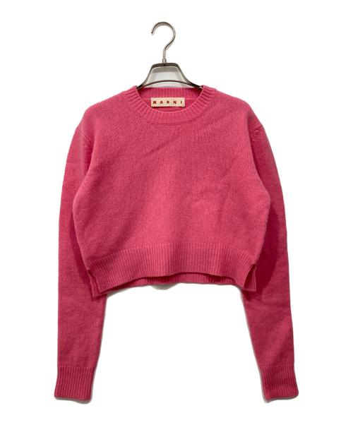 MARNI（マルニ）MARNI (マルニ) カシミヤ混クルーネックニット ピンク サイズ:38の古着・服飾アイテム