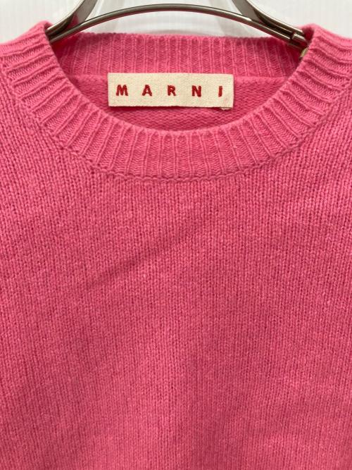 MARNI（マルニ）MARNI (マルニ) カシミヤ混クルーネックニット ピンク サイズ:38の古着・服飾アイテム