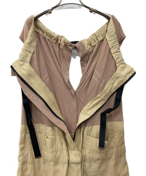 MARNI（マルニ）MARNI (マルニ) 切替ワンピース ベージュ サイズ:38の古着・服飾アイテム