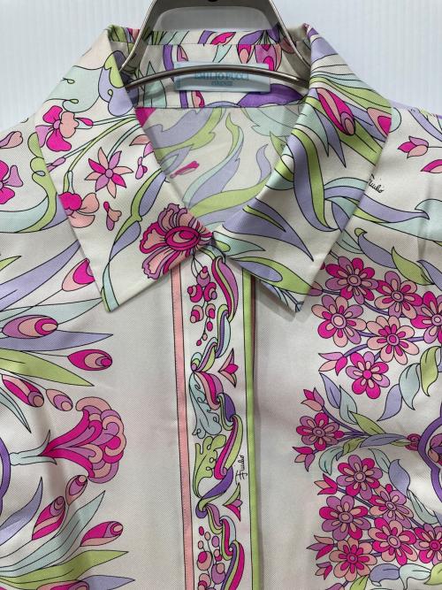 Emilio Pucci（エミリオ プッチ）Emilio Pucci (エミリオ プッチ) 総柄シルクシャツ マルチカラー サイズ:38の古着・服飾アイテム