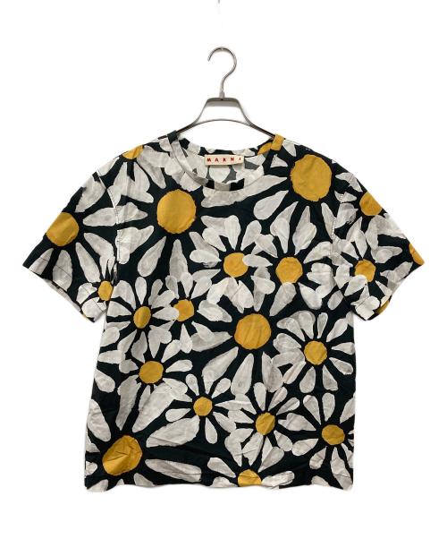 MARNI（マルニ）MARNI (マルニ) フラワープリントブラウス イエロー×ホワイト サイズ:36の古着・服飾アイテム