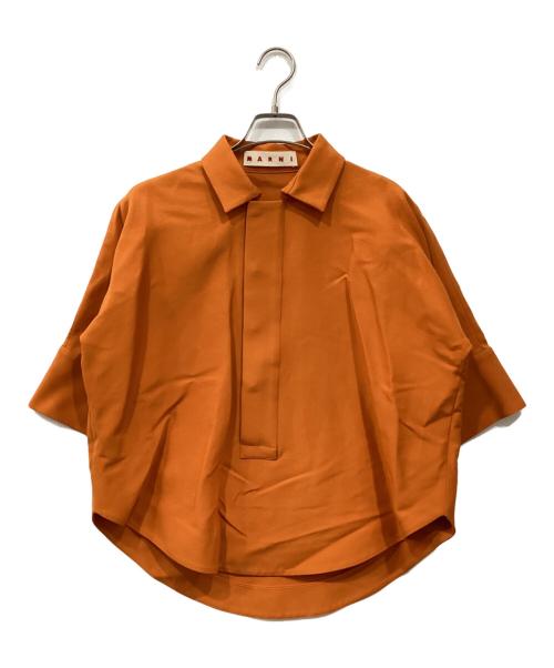 MARNI（マルニ）MARNI (マルニ) 比翼プルオーバーシャツ オレンジ サイズ:38の古着・服飾アイテム