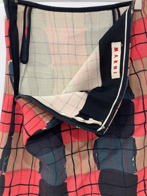 MARNI（マルニ）MARNI (マルニ) ジオメトリックパターンスカート マルチカラー サイズ:38の古着・服飾アイテム