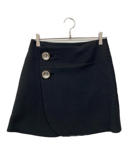 MARNI（マルニ）MARNI (マルニ) ストーンボタン ミニスカート ブラック サイズ:38の古着・服飾アイテム