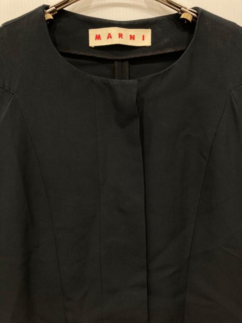 MARNI（マルニ）MARNI (マルニ) ノーカラーコート ネイビー サイズ:38の古着・服飾アイテム