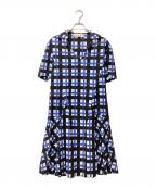 MARNIマルニ）の古着「チェックワンピース」｜ブルー×ブラック