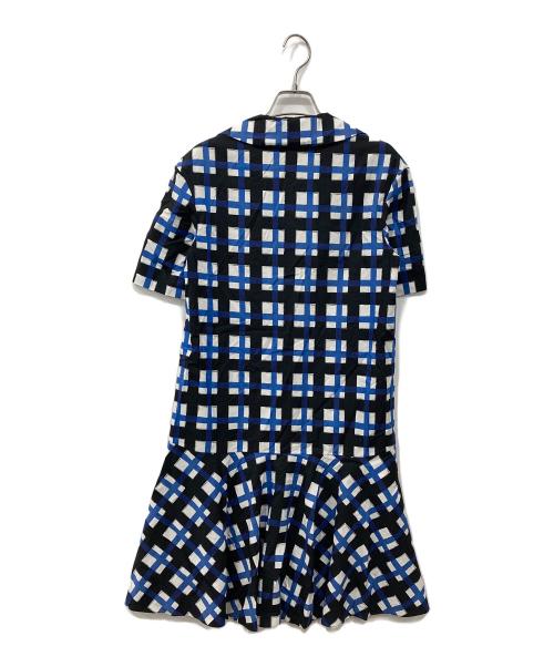 MARNI（マルニ）MARNI (マルニ) チェックワンピース ブルー×ブラック サイズ:36の古着・服飾アイテム