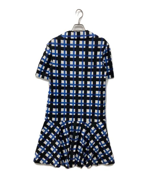 MARNI（マルニ）MARNI (マルニ) チェックワンピース ブルー×ブラック サイズ:36の古着・服飾アイテム