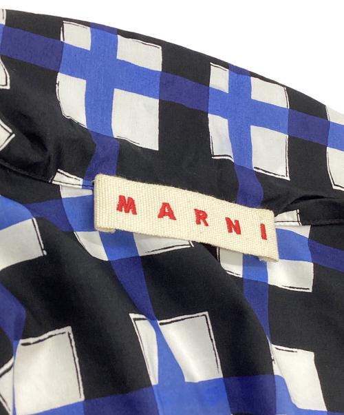 MARNI（マルニ）MARNI (マルニ) チェックワンピース ブルー×ブラック サイズ:36の古着・服飾アイテム
