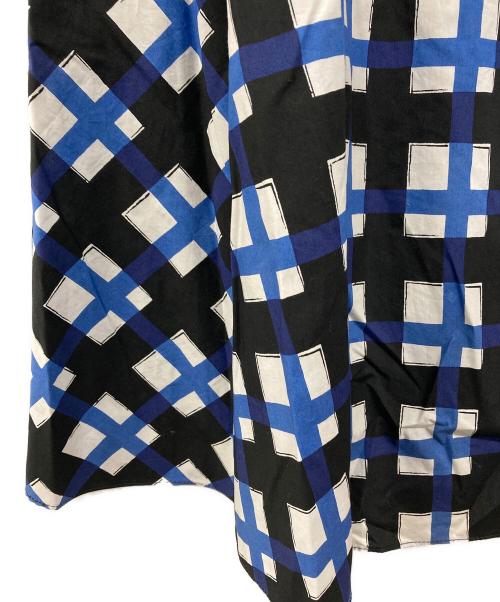 MARNI（マルニ）MARNI (マルニ) チェックワンピース ブルー×ブラック サイズ:36の古着・服飾アイテム