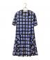 MARNI（マルニ）の古着「チェックワンピース」｜ブルー×ブラック