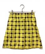 MARNIマルニ）の古着「総柄スカート」｜イエロー×ブラック